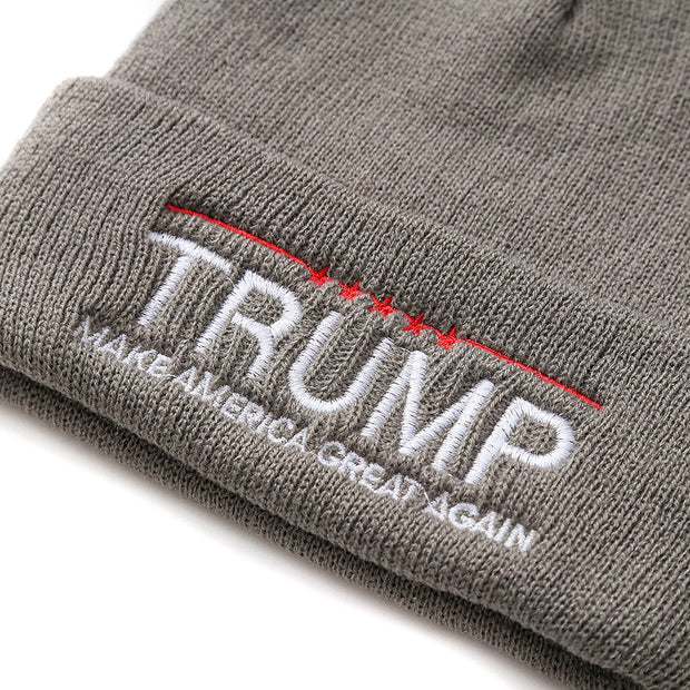 Trump Embroidery Beanie